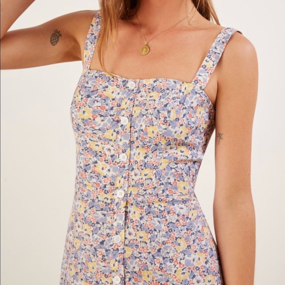 Reformation Persimmon Midi Floral Dress - Picture 3 of 4